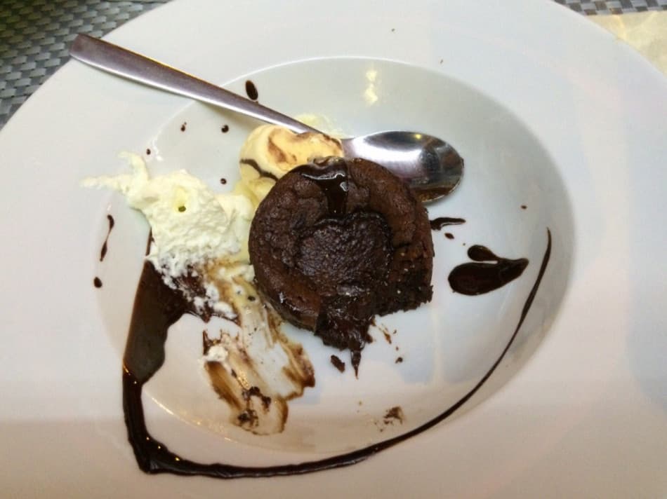 Fondant chocolat, chantilly